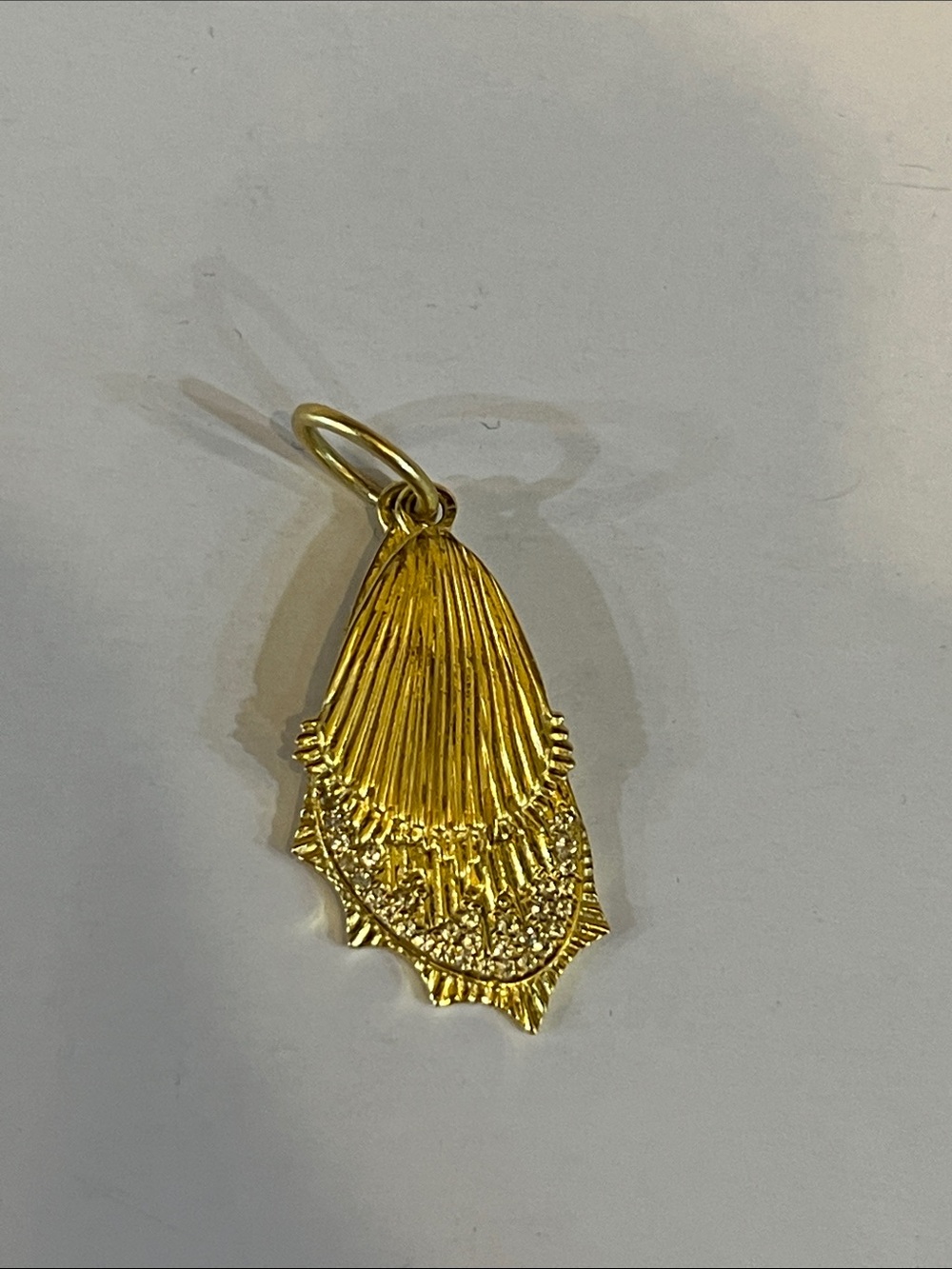 Gold Plated Double Butterfly Wings Layered Pendant Charm